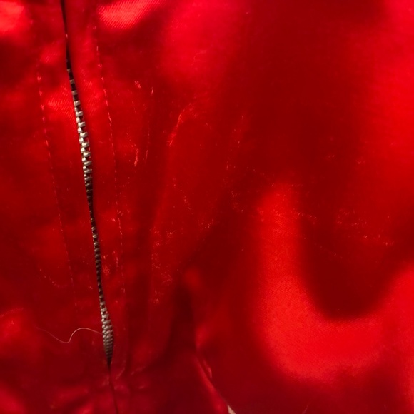 Vintage Ice Capades skater’s red + cream reversible satin bomber jacket - small - Picture 14 of 15